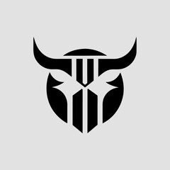 Bold bull with stock chart design vector illustration