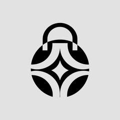 Lock symbol with modern style vector illustration