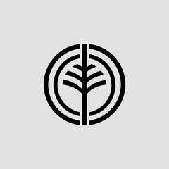 Stylized tree ring pattern vector illustration