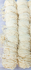noodles on a white background