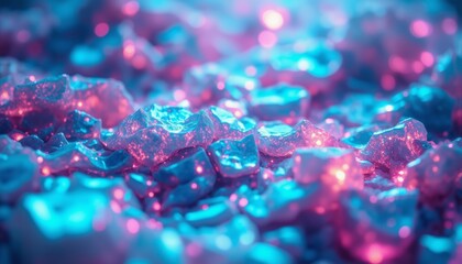 Cyan And Violet Digital Opal Texture: Flowing Algorithmic Patterns, Serene Futuristic Mood