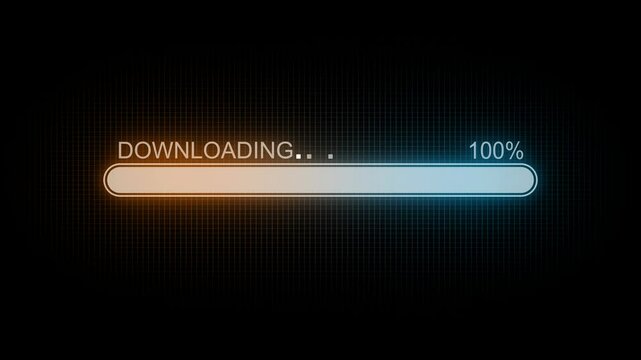 Digital Download Progress Bar Animation, Stylish Animated Loading Bar