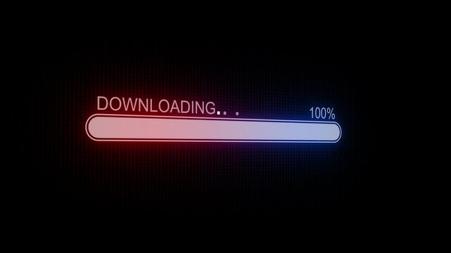 Digital Download Progress Bar Animation, Stylish Animated Loading Bar