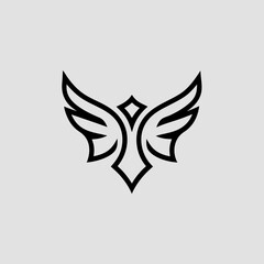 Phoenix dragon fusion design vector illustration