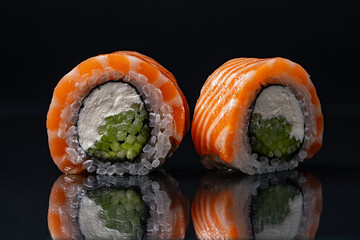 Salmon Cream Cheese Rolls with Cucumber