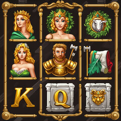 Graphic element isolation background for your design asset, game asset, video game, mobile game, web asset Illustration