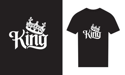 King  typography t shirt design