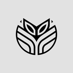 Owl with branches forming wings vector illustration