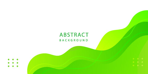 Abstract Green Wave Background. Modern Vector Illustration
