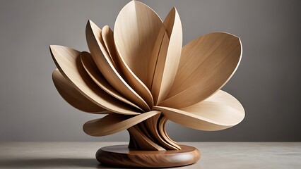 abstract wood sculpture modern design