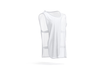 Blank white football team practice vest with straps mockup, isolated - obrazy, fototapety, plakaty
