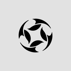 Modern koi fish yin yang layout vector illustration