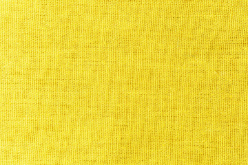 Bright yellow fabric linen texture background