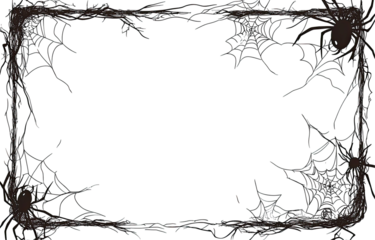 Dark spiderweb border