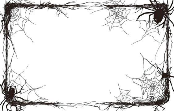 Dark spiderweb border