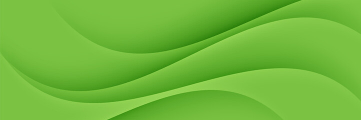 Abstract green wavy background. Vector modern