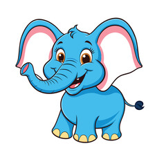 Adorable Colorful Elephant Icon Illustrations