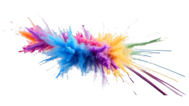 Vibrant Color Explosion Abstract Paint Splash Photography