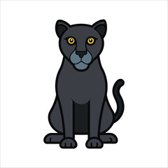 Obraz premium Panther icon vector illustration isolated on white background