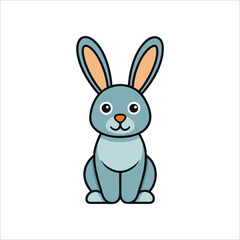 Obraz premium Rabbit icon vector illustration isolated on white background