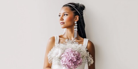 photo of bride with style of gen z