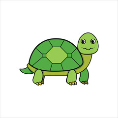 Obraz premium Tortoise icon vector illustration isolated on white background