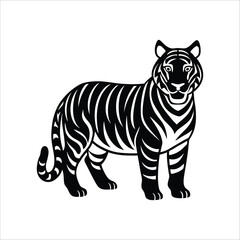 Obraz premium Tiger icon vector illustration isolated on white background