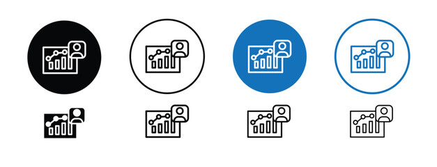Set of colored pixel perfect Hr analytics icon with 1 unexpanded, 1 silhouette, HR analytics icon symbolizing data-driven decisions in human resources.
