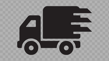 Fast Delivery Truck Icon for Shipping and Logistics