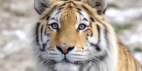 Fototapeta premium lion with tiger stripes 