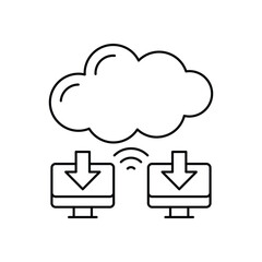 Data Download Vector icon