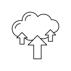 Cloud Upload Vector icon