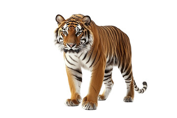 Majestic tiger, alert and powerful stance