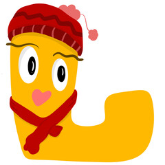 Alphabet letter L with animal illustration