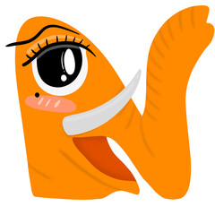 Alphabet letter N with animal illustration