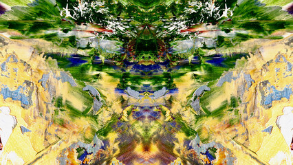 Abstract art background . Hand painting artwork on canvas .