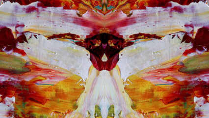 Fototapeta premium Abstract art background . Hand painting artwork on canvas .