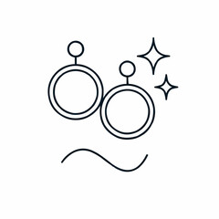 Obraz premium Outlined earrings with sparkle — statement accessory.