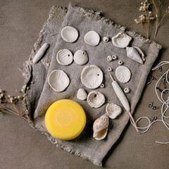 handcrafted beads from raw porcelain