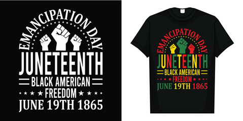 FYAPHION Juneteenth Shirts Women Black History Shirt African American Freedom Day June 19th 1865 T-Shirt