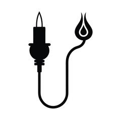 Thermocouple sensor tool used in temperature measurement Vector illustration