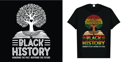 Honoring Past Inspiring Future Men Women Black History Month T-Shirt