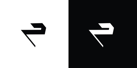 Modern and sophisticated letter P initials logo design