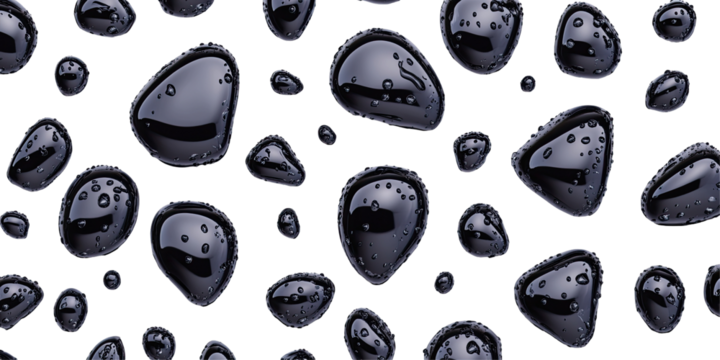Dark, Reflective Liquid Droplets