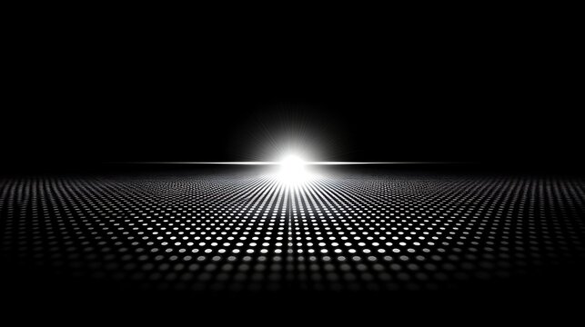Abstract light trail on a dotted surface