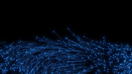 Blue wave fiber technology optics background - Powered by Adobe