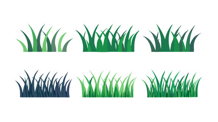 Fototapeta premium set of green grass