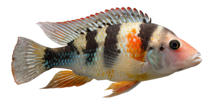 Vibrant Colorful Cichlid Fish Stunning Aquatic Life Photography