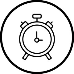 Alarm Clock line icon style