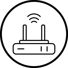 Modem line icon style